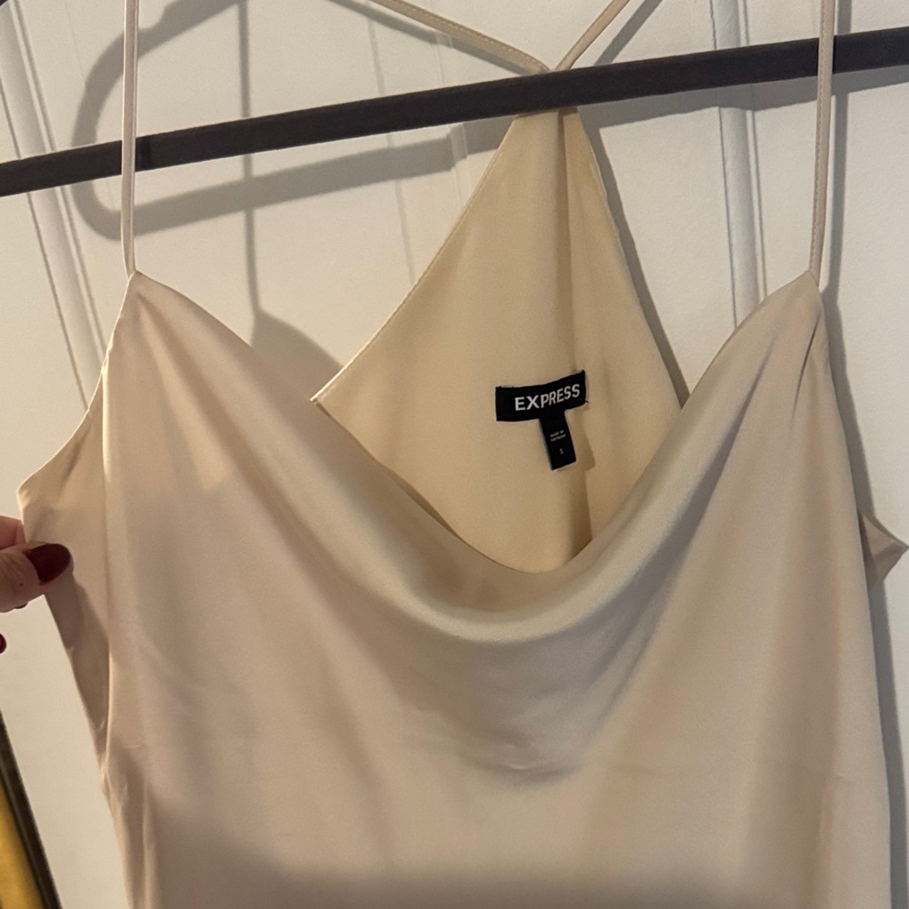 Express Cream Satin Camisole - Picture 3 of 3